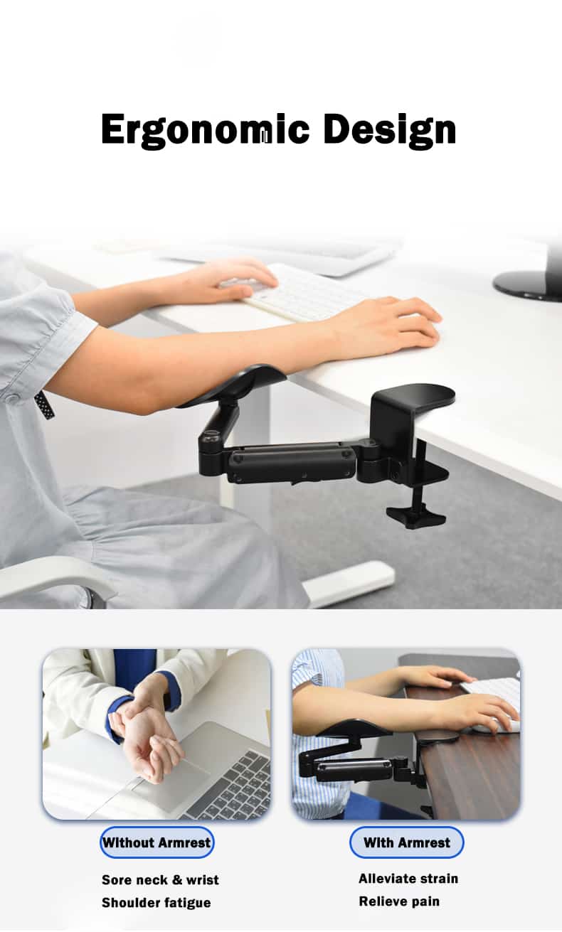 MOSTARY™ Ergonomic Desk Arm Rest Rotating Wrist Shoulder Support - Prevent Mouse Arm - MOSTARYSTORE™